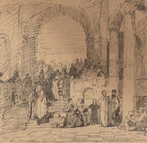 オールドマスターの後に研究、c。 1858年。 作： Elihu Vedder