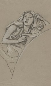 ルナの右側の図の習作 作： Elihu Vedder