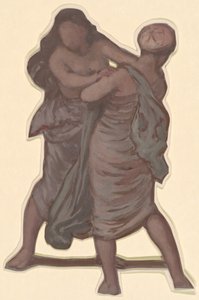 ギリシャの女の子の入浴のための研究、c。 1872年。 作： Elihu Vedder
