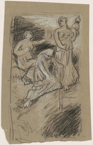 「星に集う運命」の習作 作： Elihu Vedder