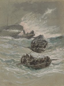 難破船、c。 1880年。 作： Elihu Vedder