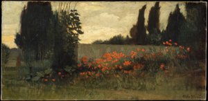 ヒノキとポピー 作： Elihu Vedder