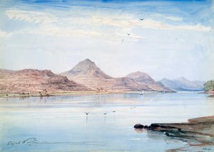 ナイル川、ゲベルエルモディ、ヌビア、1861 作： Elijah Walton