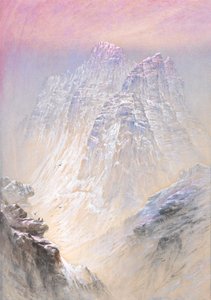 チロルのセントルジアから見たサッソ ディ ペルモ 作： Elijah Walton