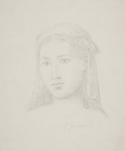 女性の頭 作： Elisabeth Jerichau Baumann