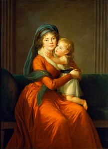 アレクサンドラ・ゴリツィナ王女と息子ピョートルの肖像画 作： エリザベート・ルイーズ・ヴィジー・ル・ブラン