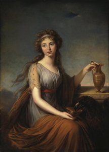 ヘーベ役のアンナ・ピットの肖像 作： Elisabeth Louise Vigee Lebrun