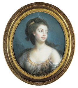 ダイアナとしての女性の寓話的な肖像画、1777 作： Elisabeth Louise Vigee Lebrun