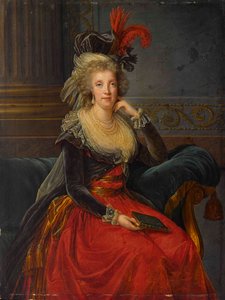 オーストリア1752-1814のマリアカロライナの肖像。 作： Elisabeth Louise Vigee Lebrun