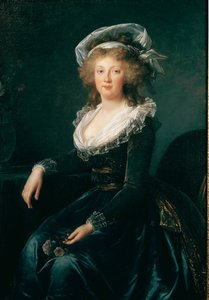 ブルボン家のナポリ王妃マリー・テレーズ（1772-1807）の肖像（オーストリアのフランソワ2世の妻） エリザベート・ヴィジェ・ルブラン（1755-1842）による絵画 1790年 ナポリ、カポディモンテ美術館 - マリア・テレサ王女（1755-1793）（後のオーストリア皇后 作： Elisabeth Louise Vigee Lebrun