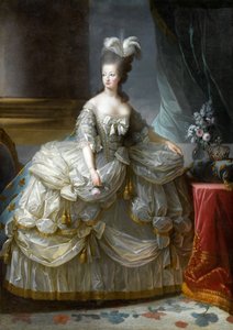 フランス1755-1793年の女王マリーアントワネットの肖像 作： Elisabeth Louise Vigee Lebrun