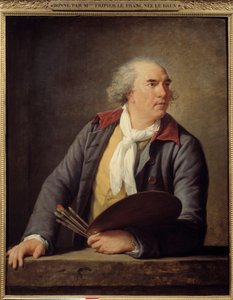 画家ユベール・ロベール（1733-1808）の肖像。マリー・エリザベート・ルイーズ・ヴィジェ・ル・ブラン（またはヴィジェ・ルブラン、ヴィジェ・ルブラン）（1755-1842）の絵画。 作： Elisabeth Louise Vigee Lebrun