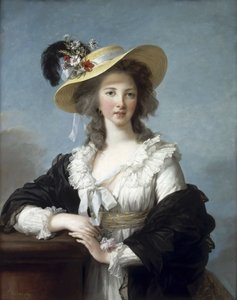 半額SALE★ 麦わら帽子をかぶったポリニャック公爵夫人ヨランド・ガブリエル 絵画