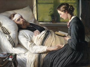 負傷したデンマーク兵 作： Elisabeth Maria Anna Jerichau Baumann