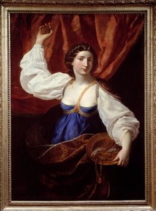 自由度 金や宝石の入ったトレイを手にする若い女性。エリザベッタ・シラーニ（1638-1665）作 17世紀 ニーム美術館所蔵