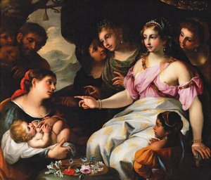 モーセの発見。 作： Elisabetta Sirani