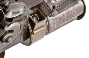ミリタリータイプの28口径コリアー特許5ショット手回転フリントロック式リボルビングライフル、c.1819-20