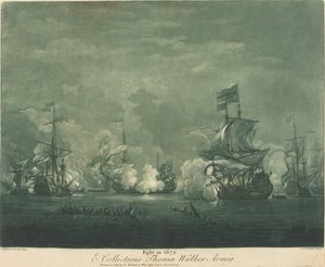 1672年の戦い 作： Elisha Kirkall after Willem van de Velde the Younger