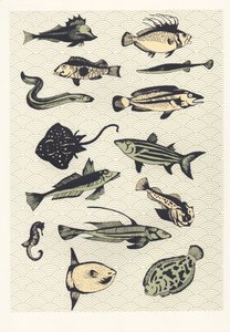 黄色い日本魚、2016（スクリーンプリント） 作： Eliza Southwood