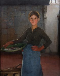 ザントフォールトフィッシャーガール、1884年 作： Elizabeth Adela Stanhope Forbes