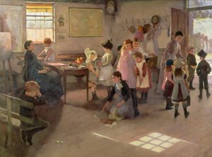 学校が出て、1889 作： Elizabeth Adela Stanhope Forbes