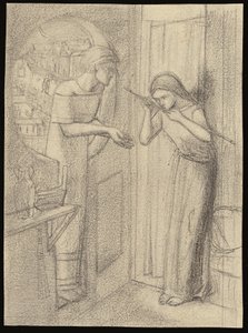 クラーク・サンダース（紙に鉛筆） 作： Elizabeth Eleanor (1834 62) Siddal
