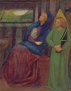 聖家族、1856年頃（紙に水彩） 作： Elizabeth Eleanor Siddal