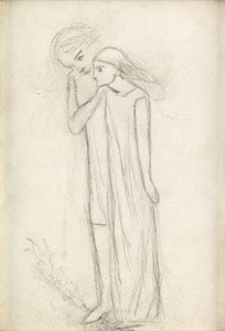 La Belle Dame Sans Merci、1855年頃 作： Elizabeth Eleanor Siddal