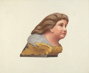 スクーナー「パケット」の船首像 作： Elizabeth Moutal