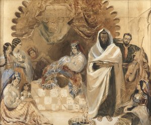 タンジールのブリット・ミラ、1838（紙にWCとボディカラー、色ガラスで覆われた）