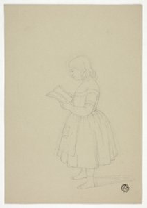 若い女の子の読書 作： Elizabeth Murray