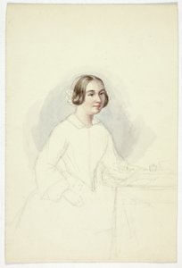 ライティング デスクで若い女性 作： Elizabeth Murray