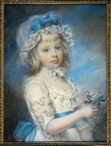 ジョージアナ・キャベンディッシュ夫人の肖像」（水彩・チョーク・紙 作： Elizabeth Royal