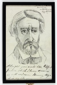 セント・ヴィンセント・キーン・ホーキンス・ウィットシェッド・バート卿（紙に鉛筆 作： Elizabeth Sophia Hawkins Whitshed