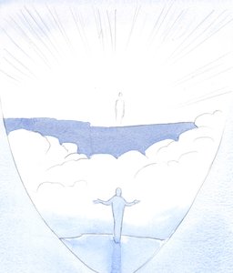 私たちの死の「戸口」の後、キリストは彼を愛する人に出て行って、運ばれることに自信を持って深淵を渡るように勧めます、2001年（紙にw - c）