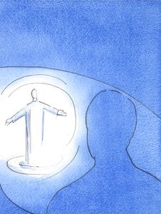父は今日私たちの仕事を見つめていると、光を見ます。なぜなら、純粋で聖なるキリストが、2003年に彼の民の中にいるからです（紙にw - c） 作： Elizabeth Wang
