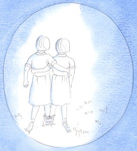 私たちの同意があれば、キリストは私たちを彼との「双子」に引き込むことができます。子供たちがお互いを抱きしめ、同じ方向に熱心に競争し、同じ目標を共有しているときのように、2002年（紙にw - c） 作： Elizabeth Wang