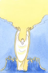 なぜなら、イエス・キリストは人間であると同時に神であり、2003年のミサで私たちの間に存在しているからです（紙にw - c） 作： Elizabeth Wang