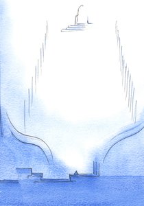 純粋で無私の愛の行為によって、すべての小さな過ちが一掃され、魂は祈りの中で、2003年の父の王位の近くで「高く」保たれます（紙にw - c） 作： Elizabeth Wang