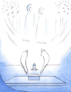 私たちの聖域での天国の現実の表現によって、人々は祈るのがより簡単であると感じます。心と思いは神に上げられます、2003年（紙にw - c） 作： Elizabeth Wang