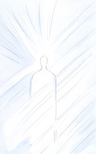 キリスト、本当に人は、あなたの前に、よみがえり、生きています。同じキリスト、神の息子、雄大な、2001年を熟考する（紙にw - c） 作： Elizabeth Wang