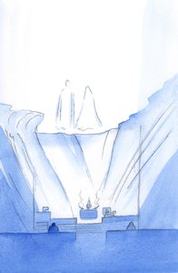 キリストと彼の聖母は、私たちのノベナと祝祷の間、私たち全員に非常に近く、私たちを慰め、私たちの祈りを聞くために、2002年（紙にw - c） 作： Elizabeth Wang