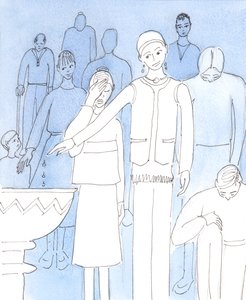キリストは私たちに、彼に対する敬意をもって行うための私たちの現在の態度と行動の根本的な再評価を行うように求めています、2004年（紙にw - c） 作： Elizabeth Wang