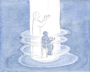 キリストは、私が知らないうちに賛美の中に座っているように、魂の中で彼の働きをしますか？、2000年（紙にw - c） 作： Elizabeth Wang