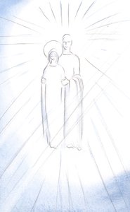 キリストは彼の聖母がどれほど貴重であるか、そして私たちがどれほど忠実に彼女を守るべきかを説明しました、2000年（紙にw - c） 作： Elizabeth Wang