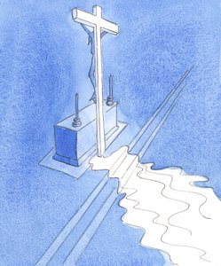 キリストは、彼の地上での生活の中で、すべての犠牲を終わらせるために犠牲を捧げましたが、彼は愛、名誉、栄光に値するだけでした、2003年（紙にw - c） 作： Elizabeth Wang