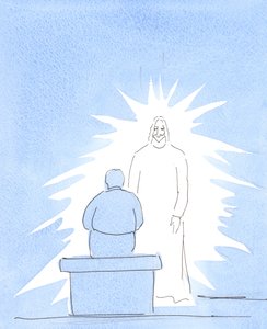 キリストは私たちに非常に近い天国に肉体的に存在しています。私たちは祈りの中で天国と連絡を取り合っています。、2004年（紙にw - c） 作： Elizabeth Wang
