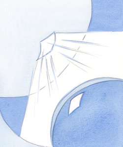 キリストは私たちが神に触れることができる出入り口であり、悔い改めは私たち自身の魂を開く「出入り口」です、2002年（紙にw - c） 作： Elizabeth Wang