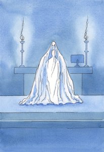 キリストは本当に存在しているが、それはまるでベールが彼を私たちの視線から隠しているようである。、2001年（紙にw - c）
