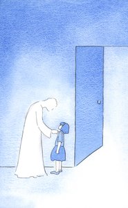キリストは、兄や友人のように、2002年のミサのお祝いの準備をするための私たちの努力を喜んでいます（紙にw - c） 作： Elizabeth Wang